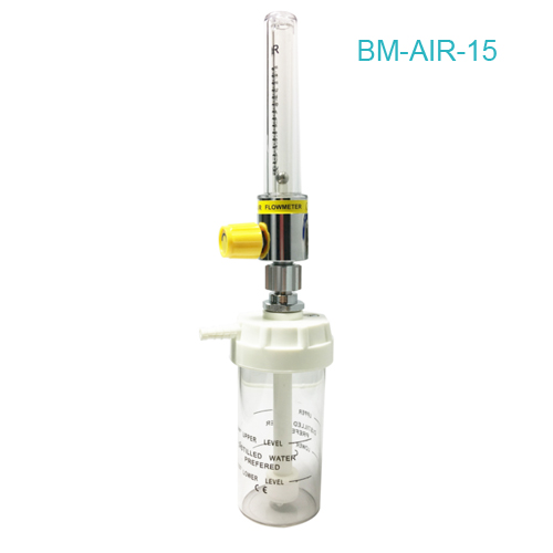 La serie de aire de la terapia doble médica aire del caudalímetro de aire con la botella del humidificador